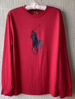 ポロラルフローレン♪長Tシャツ♪薄手♪赤♪Lサイズ