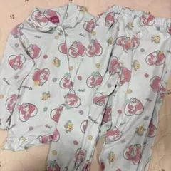 ディズニープリンセス アリエル パジャマ 100 薄手 長袖 ボタン フリル