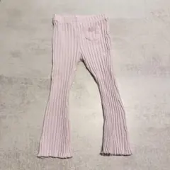 ZARA 薄いピンク リブ編み フレアパンツ 2-3歳