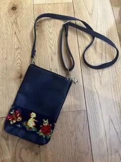 学校FEILER スマホショルダーバッグ ネイビー