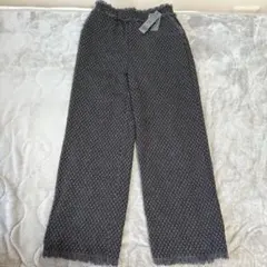ダークグレー ワイドパンツ 新品タグ付き　JEANASIS ツイード