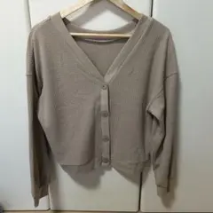 E hyphen world gallery PEACE　ベージュ カーディガン