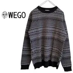 WEGO ウィゴーBROWNYメンズ セーター 黒 ブラック