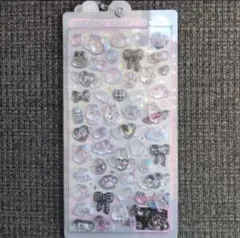 ボンボンドロップシール　しろくろボンボン　うさぎ　リボン　クーリア　正規品