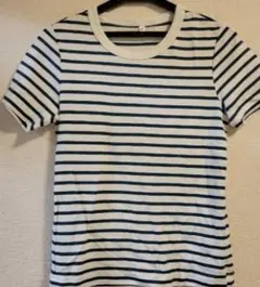 ストライプ クルーネック Tシャツ