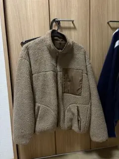 ベージュ フリースジャケット ボアジャケット