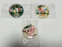 BT21　集合&COOKY 　缶バッチ3点セット+おまけ付き