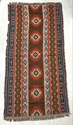 在庫わずか✨ブランケット マルチラグ オルテガ柄 民族柄 大きめ Bパターン柄