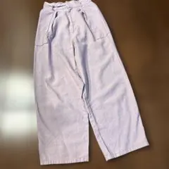 GU 薄紫 ワイドパンツ M