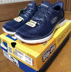 SKECHERS Slip-Ins ネイビー 24.5cm