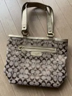 Coach ロゴトートバッグ ベージュ/ブラウン　コーチ