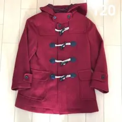 コムサイズム　120 ダッフルコート　赤　ジッパー有