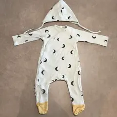 organic zooカバーオールと帽子セット　3〜6M