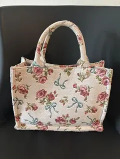 Maison de FLEUR 花柄ハンドバッグ