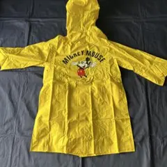 ミッキーマウス ベビーレインコート イエロー サイズ‥110