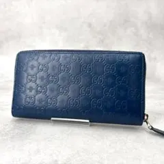 超美品　GUCCI　グッチ　ジッピーウォレット　ビー　GGシマ　長財布　蜂のサムネイル
