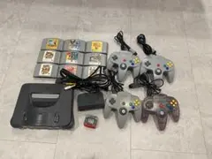 Nintendo 64 本体 コントローラー4個 ソフト9本　拡張パックセット