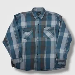 お*り様 【ま】90s ビンテージ 古着 チェック柄 ヘビーネルシャツ