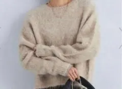 美品 グリーンレーベルリラクシング アルパカ混　ニット