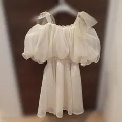 ALGY アイボリー 半袖ワンピース