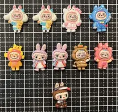 ③ラブブ　着ぐるみ　デコパーツ10コ