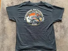 アメリカ古着　GILDAN レーシングカーバックプリントTシャツ　サイズXL黒