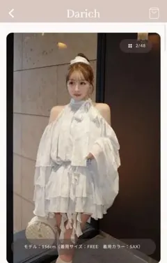 Darich トワルドジュイシフォンフリルミニワンピース