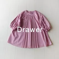 美品 ドゥロワー 6,9万円 プリーツの上品ブラウス Drawer V158のサムネイル