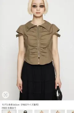 LAGUA GEM オリーブグリーン 半袖シャツのサムネイル