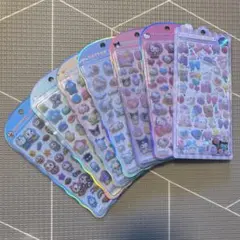 ふわふわドロップシール コットンパフィーシール 7枚