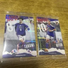 ツインウエハースサッカー日本代表2026 トレーディングカード南野拓実　堂安律