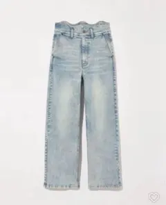 【Eaphi】WAVE DESIGN HIGH WAIST DENIM