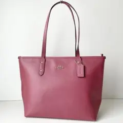 【ほぼ新品】COACH シティー ジップ トップ トートバッグ A4 肩掛け可能