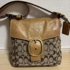 コーチ ソーホーシグネチャーショルダーバッグ（キャンバス×レザー）