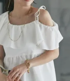 新品【La boutique BonBon】アシメラッフルキャミブラウスのサムネイル