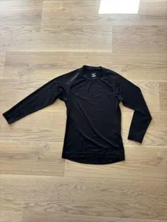 少年用　ブラック 長袖 アンダーシャツ ハイネック　3着セット(1着からも可)