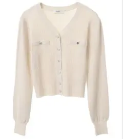 Vネックコンパクトカーディガン