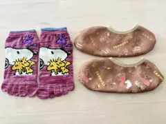 【スヌーピー】5本指ソックス ＆ あったかソックス ショート2点セットのサムネイル