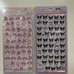 正規品　サンリオミニ　マイメロ　クロミ　ボンボンドロップシールmini