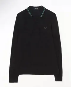 美品】レイビームス × フレッドペリー リブロングスリーブ ポロシャツ