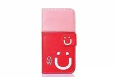 複数割引アリ　iPhone 6 / 6s 手帳型 ピンク - レッド