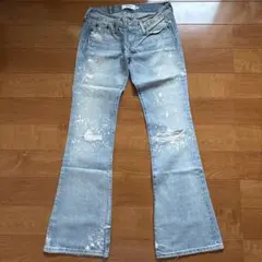 Abercrombie & Fitchペイント加工 MADISONフレアデニムのサムネイル