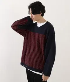 ジャーナル別注NOMA t.d.Damage Stripe オーバーサイズニットのサムネイル