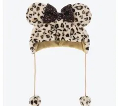 ディズニー ファンキャップ ヒョウ柄 ミニー ブラウン　手袋　セット