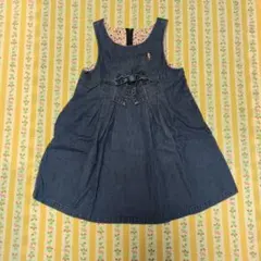 mikihouse デニムワンピース ノースリーブ110cm