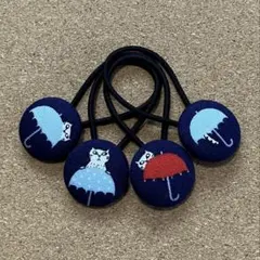 くるみボタンのヘアゴム 632