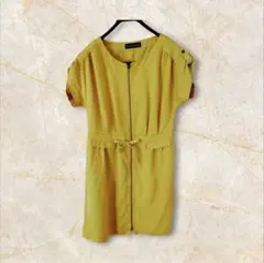 green label relaxing　半袖　ワンピース　黄色のサムネイル