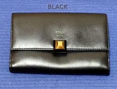 ☆限定セール【美品】 FENDI 二つ折財布 本革(BLACK)