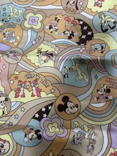 ミッキーキャラクター綿プリント生地