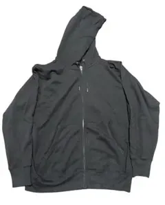 ユニクロブラックフルジップパーカー